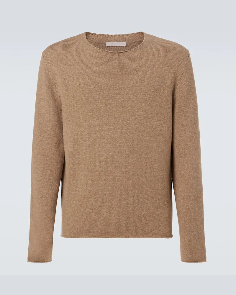 The Row Pullover Shai aus Baumwolle und Wolle Braun