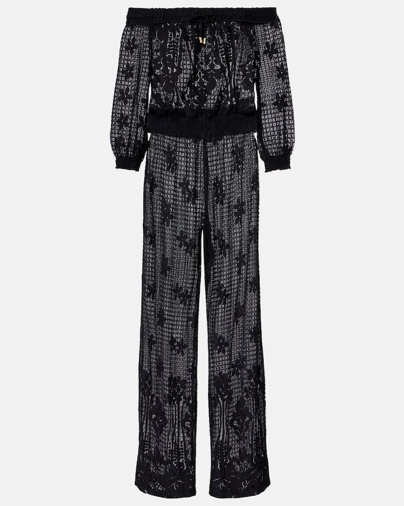 Melissa Odabash Jumpsuit Tully aus Häkelstrick Schwarz