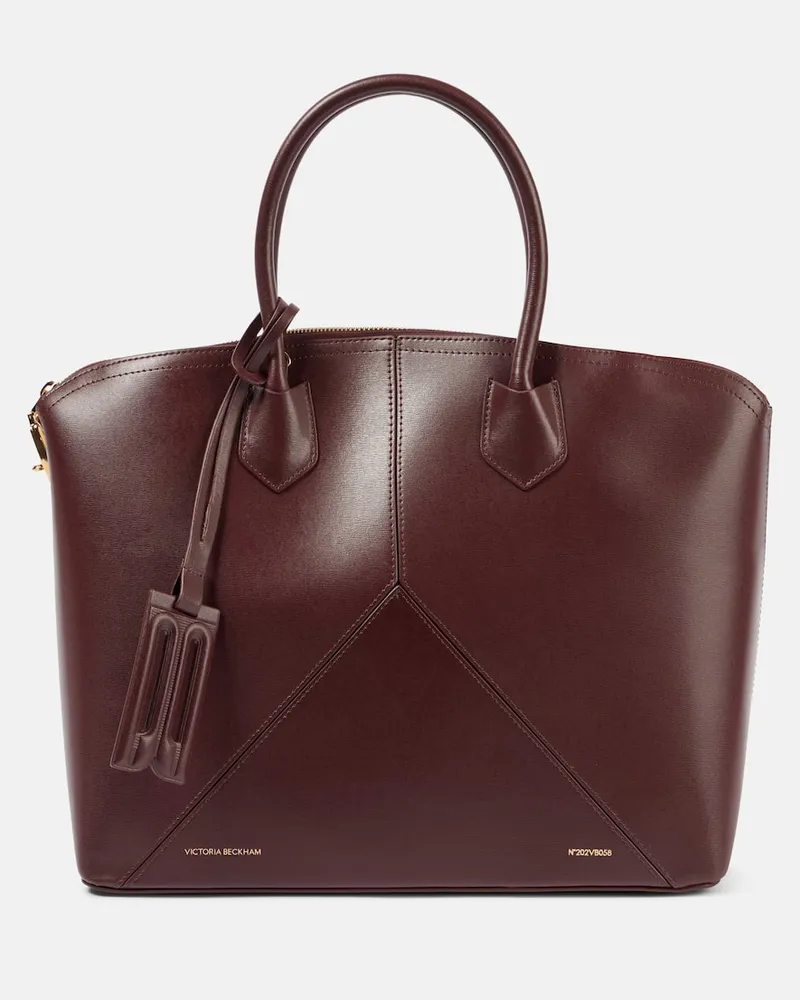 Victoria Beckham Tote Bag Victoria Small aus Leder Burgunderrot