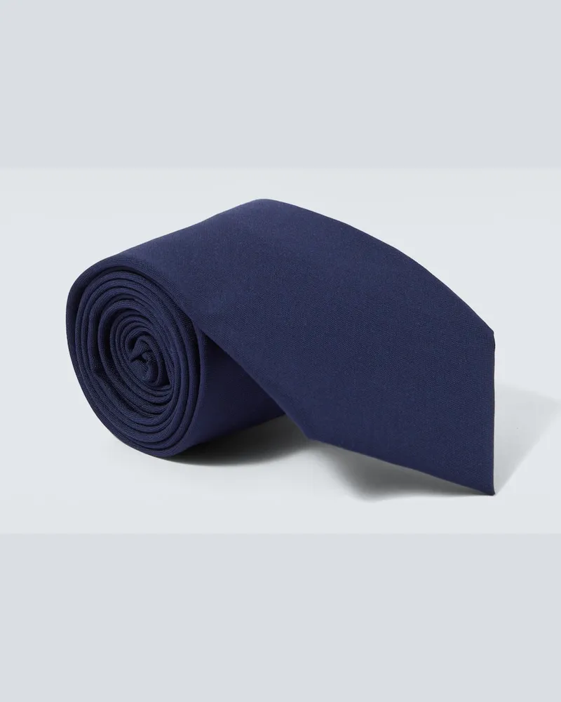 Brunello Cucinelli Krawatte aus Schurwolle Blau