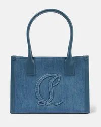 Christian Louboutin Tote By My Side E/W Large aus Denim Blau