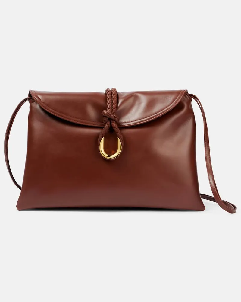 Bottega Veneta Schultertasche Liberta Medium aus Leder Braun