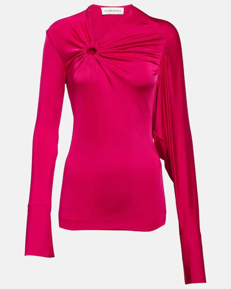 Victoria Beckham Top aus Jersey Rosa