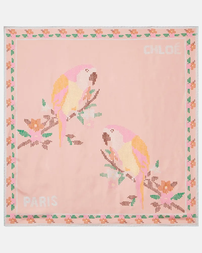 Chloé Chloé Tuch Chloé Parrot aus Seiden-Twill Multicolor