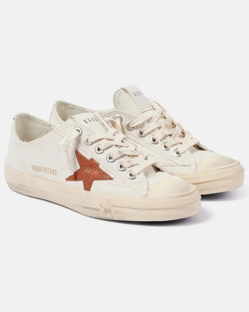 Golden Goose Sneakers V-Star 2 aus Leder Weiß