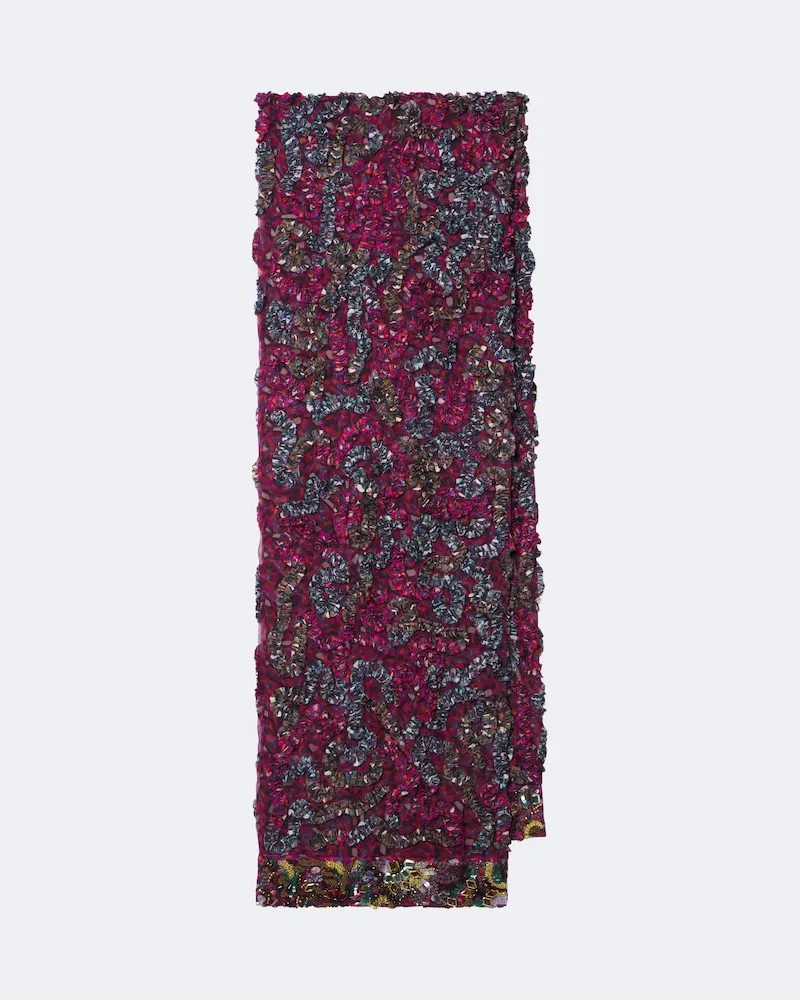 Dries van Noten Bestickter Schal Multicolor