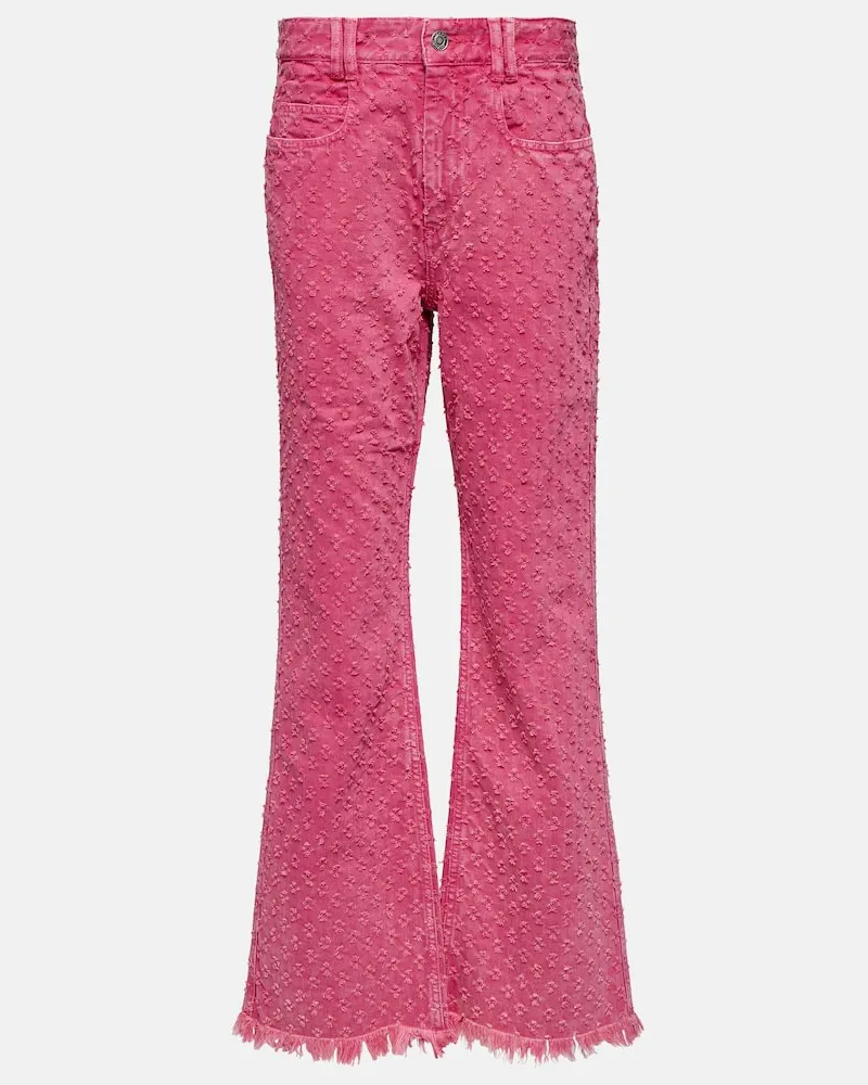 Isabel Marant High-Rise Straight Jeans Rosa