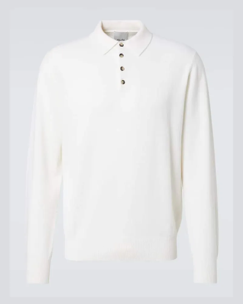 ALLUDE Polopullover aus Kaschmir Weiß