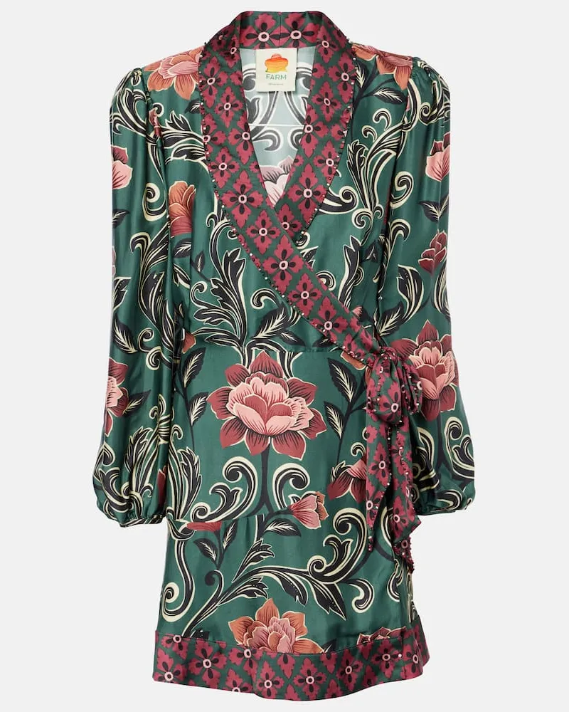 FARM Rio Wickelkleid Arabesque Floral Grün