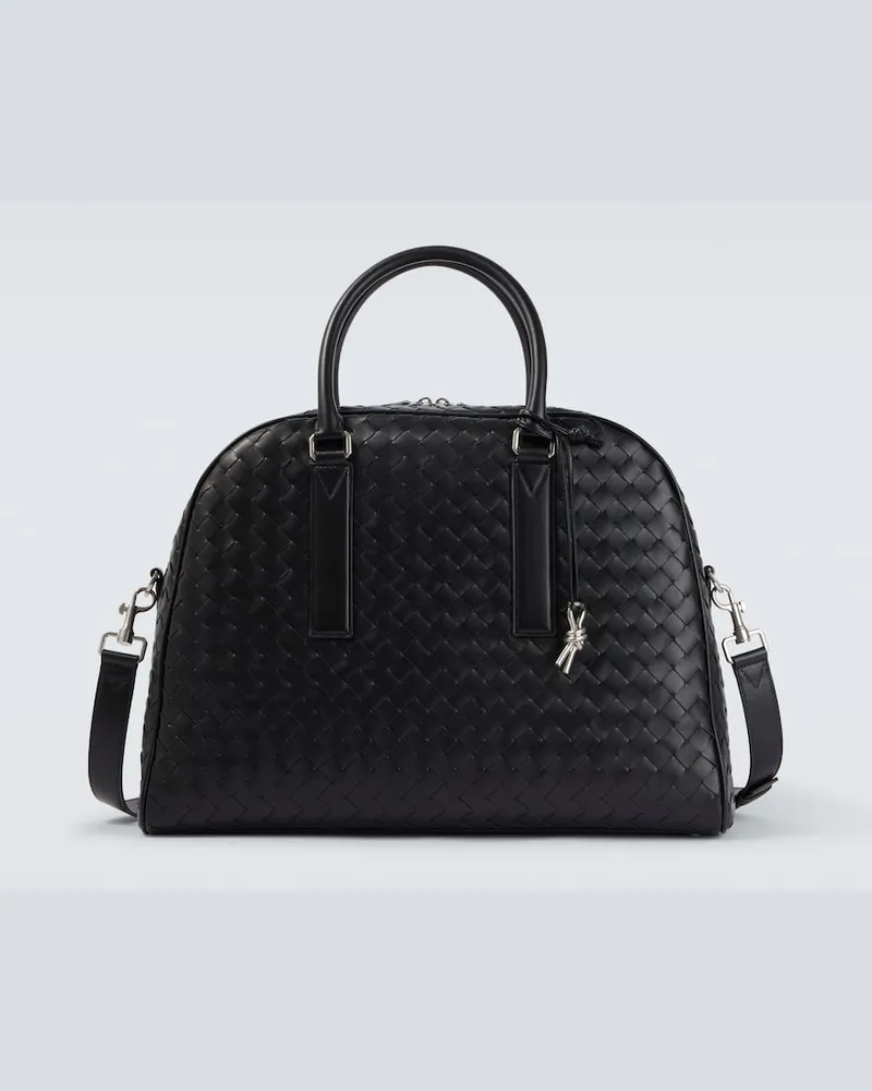 Bottega Veneta Weekender Getaway aus Leder Schwarz