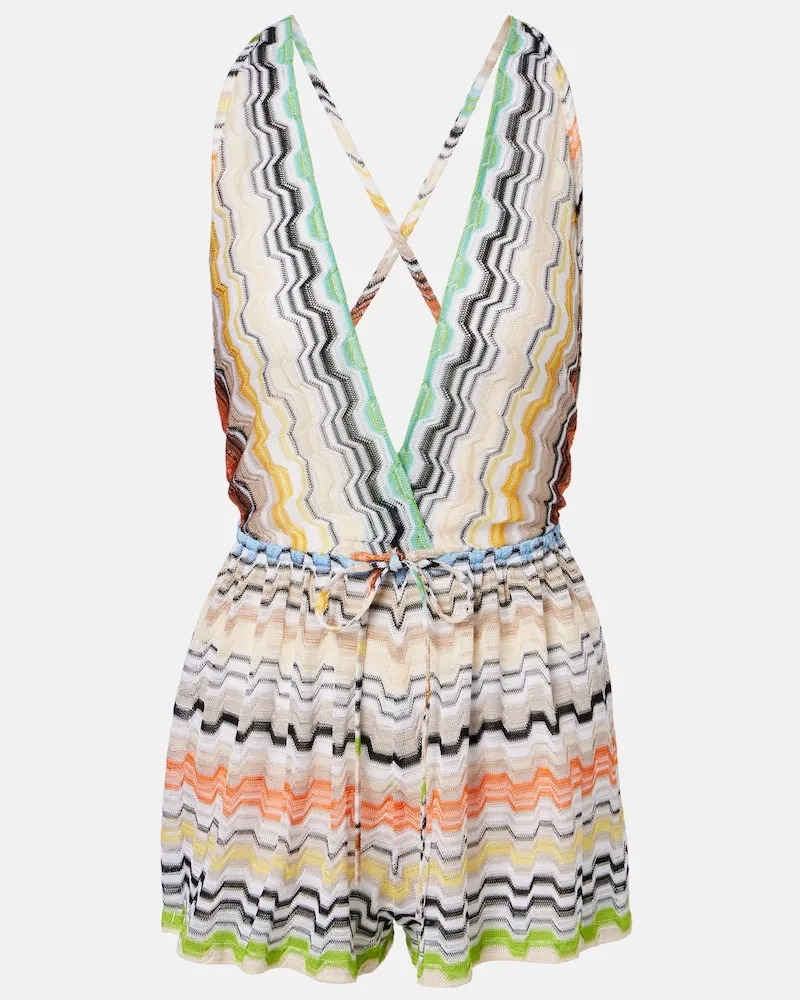 Missoni Playsuit aus Häkelstrick Multicolor