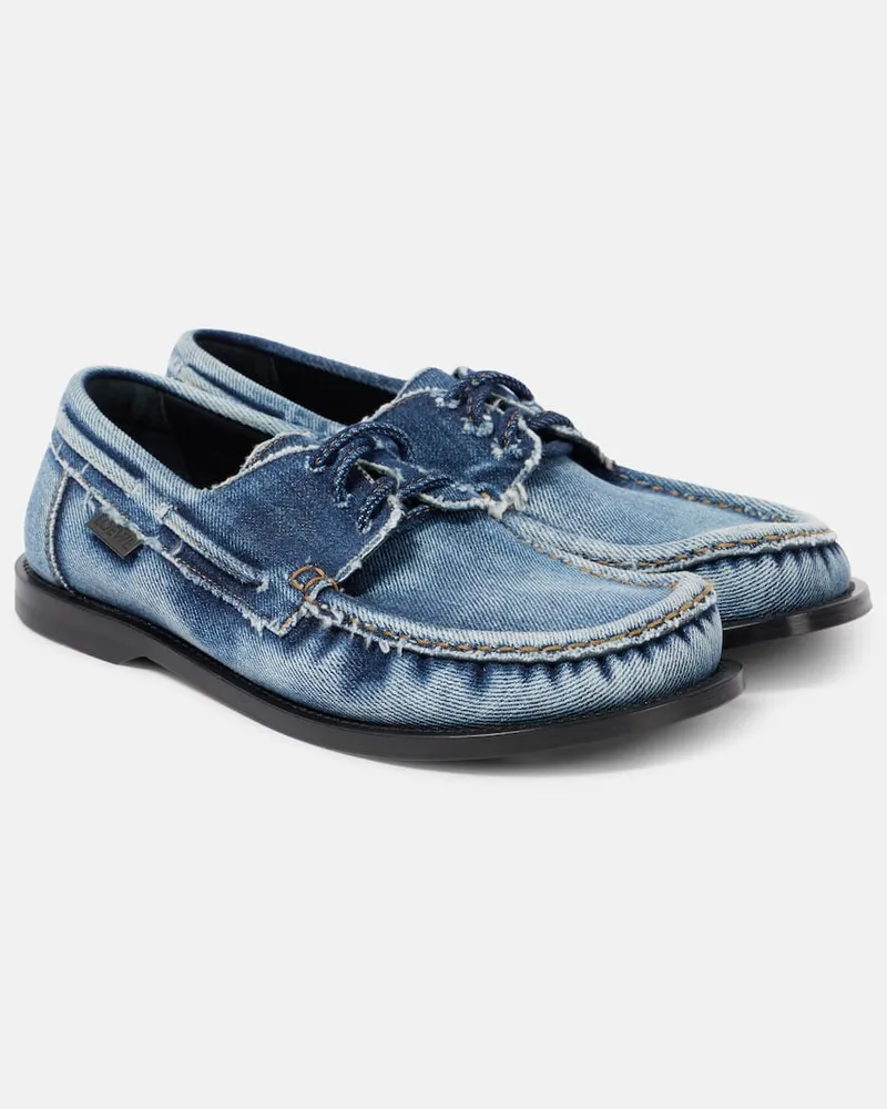 Loewe Segelschuhe Campo aus Denim Blau