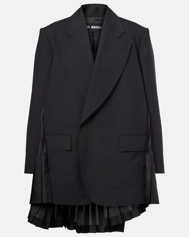 Junya Watanabe Minikleid aus Wolle Schwarz