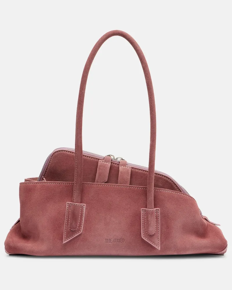 ATTICO Tote Bag La Passeggiata Small aus Veloursleder Pink