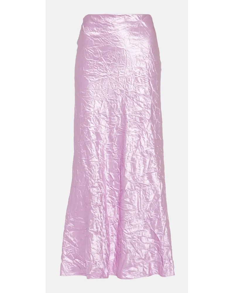 ATTICO Midirock aus Satin Pink