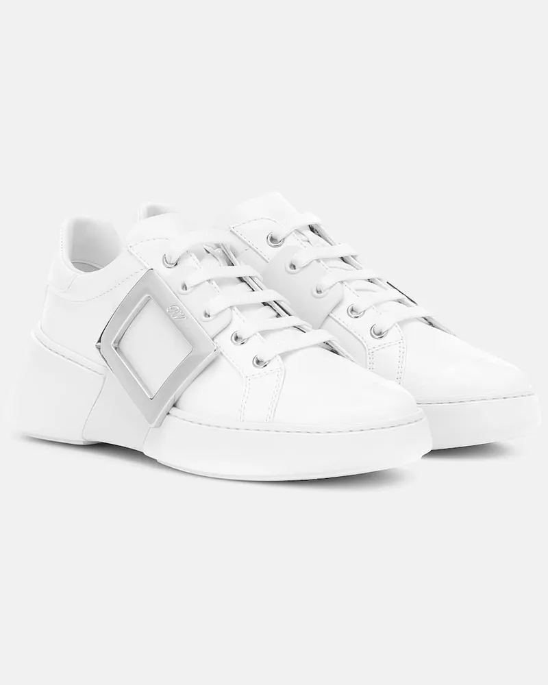 Roger Vivier Sneakers Viv' Skate aus Leder Weiß