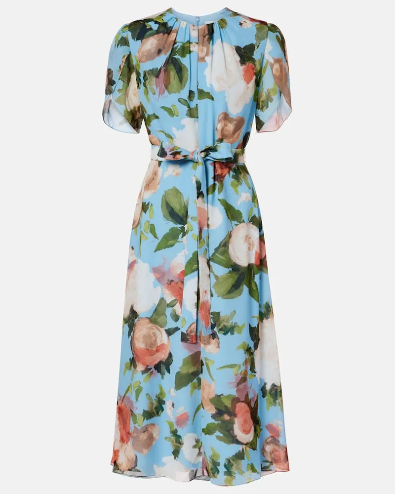 Erdem Midikleid aus Seiden-Voile Multicolor