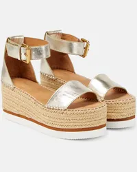 See by Chloé See By Chloe Espadrille-Sandalen Glyn aus Leder Metallic