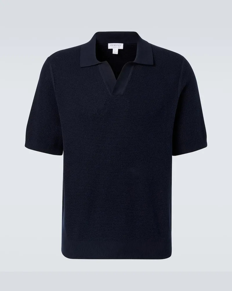 Sunspel Polohemd aus Baumwolle Blau