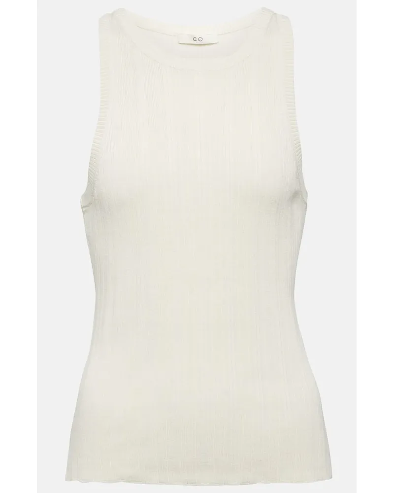Co Top aus Seide Beige