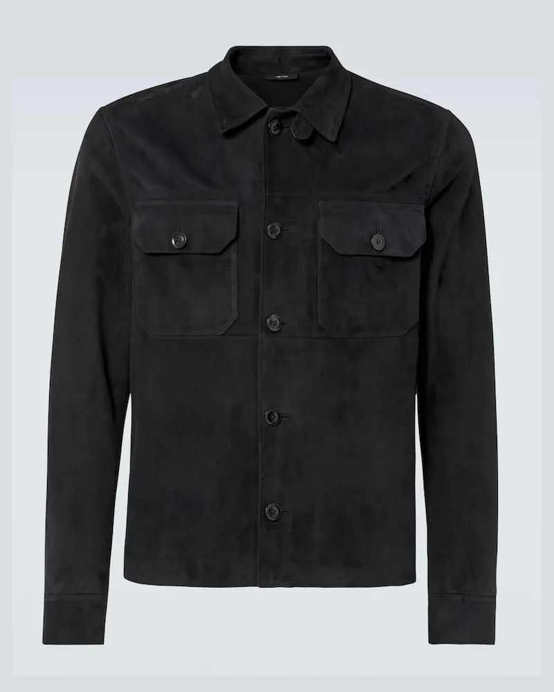 Tom Ford Jacke aus Veloursleder Schwarz