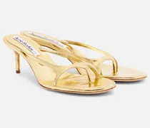 Sandalen aus Metallic-Leder