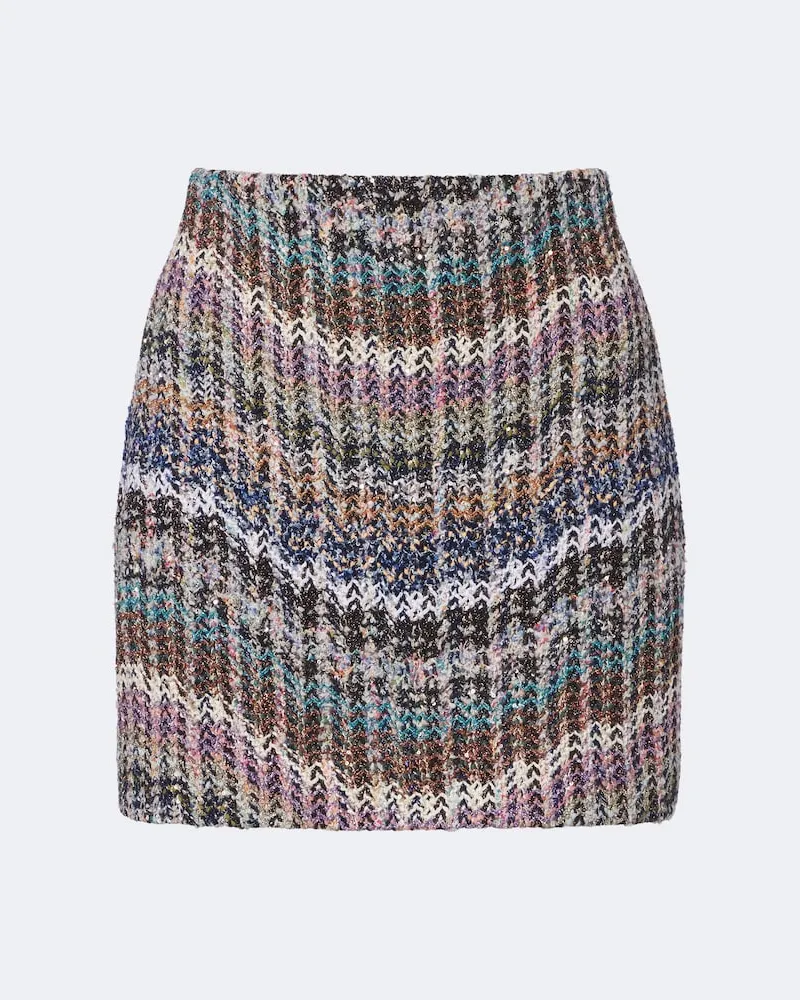 Missoni Minirock aus Lamé-Strick Multicolor