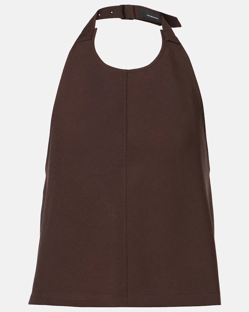 WARDROBE.NYC Top aus Wolle Braun