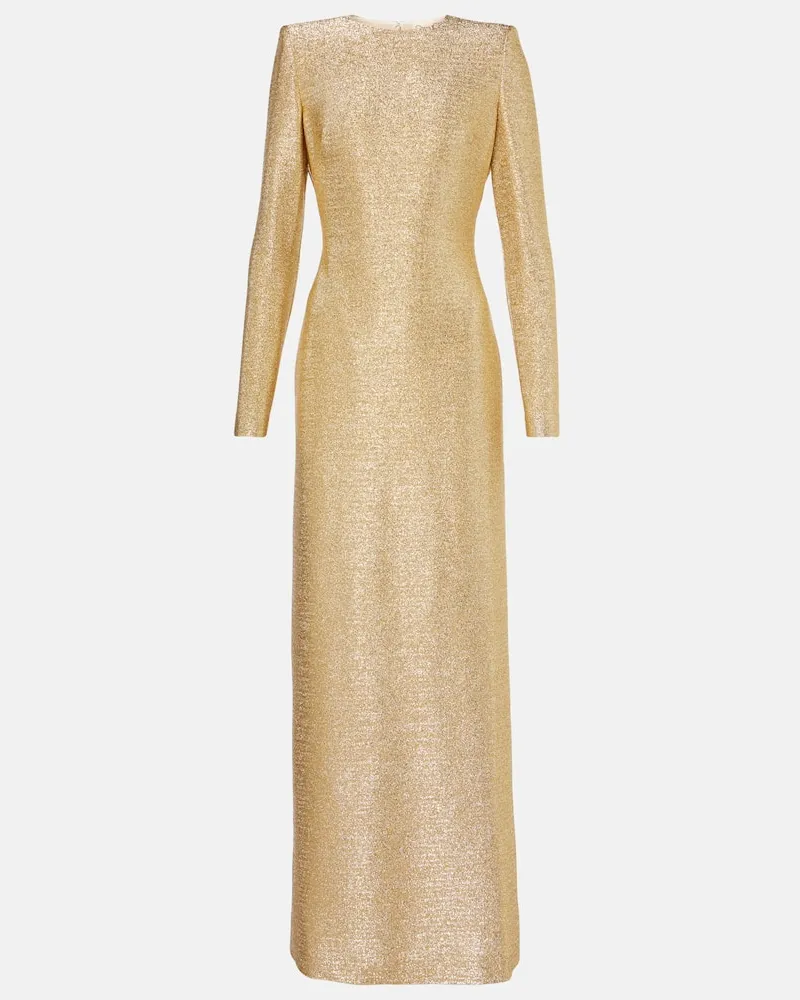 Oscar de la Renta Robe aus Lamé Gold