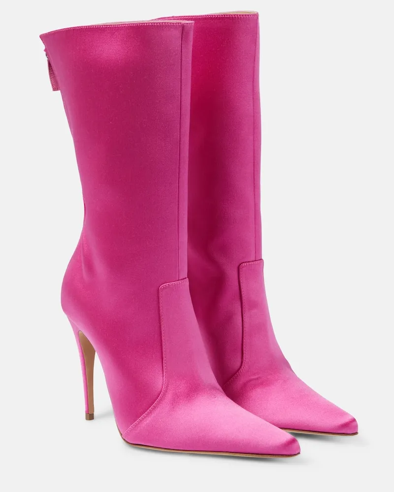 Magda Butrym Stiefel aus Satin Rosa