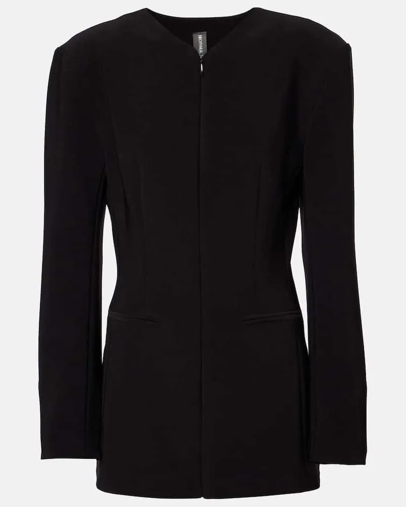 Norma Kamali Minikleid aus Crêpe Schwarz