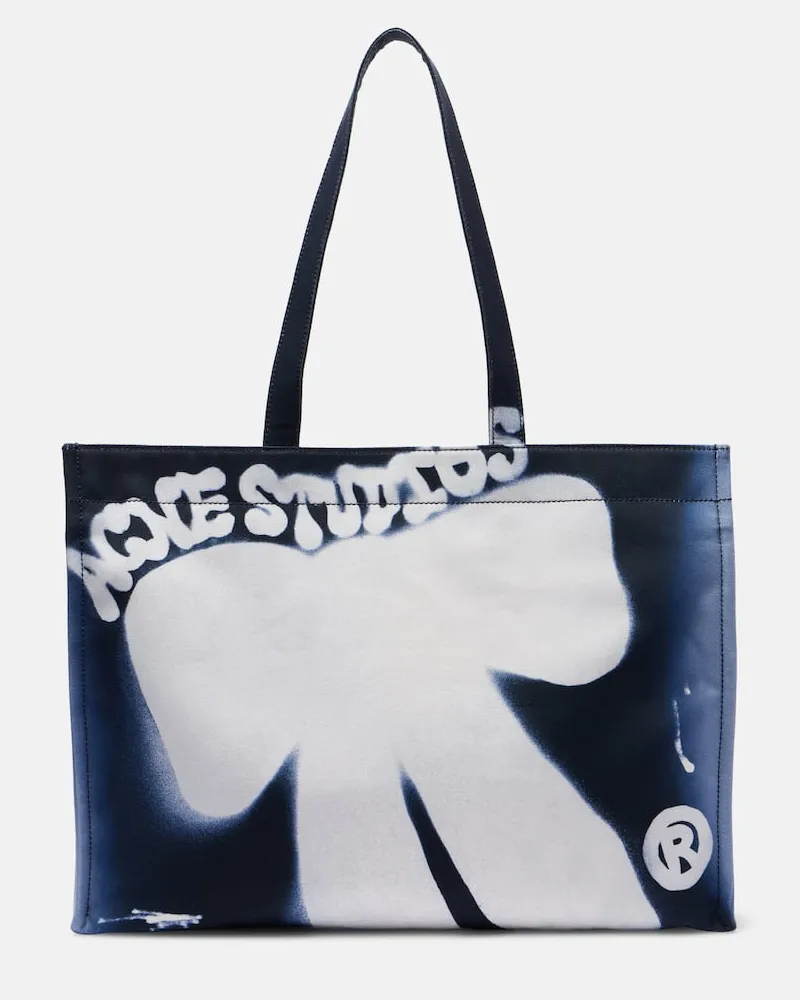 Acne Studios Tote Bag aus Canvas Blau