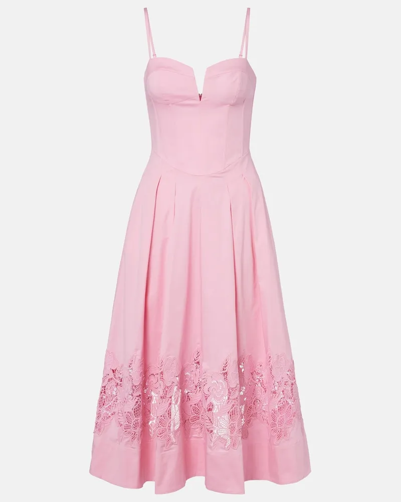 Rebecca Vallance Kleid Montreux aus einem Baumwollgemisch Rosa
