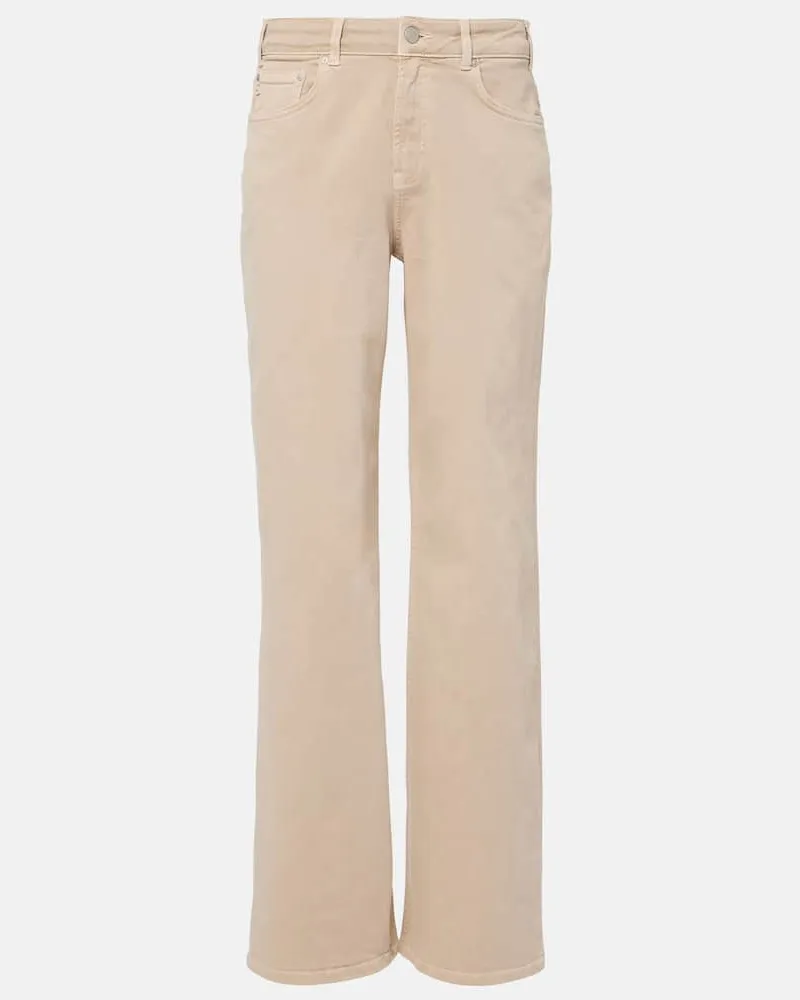 Adriano Goldschmied Mid-Rise Wide-Leg Jeans New Baggy Beige