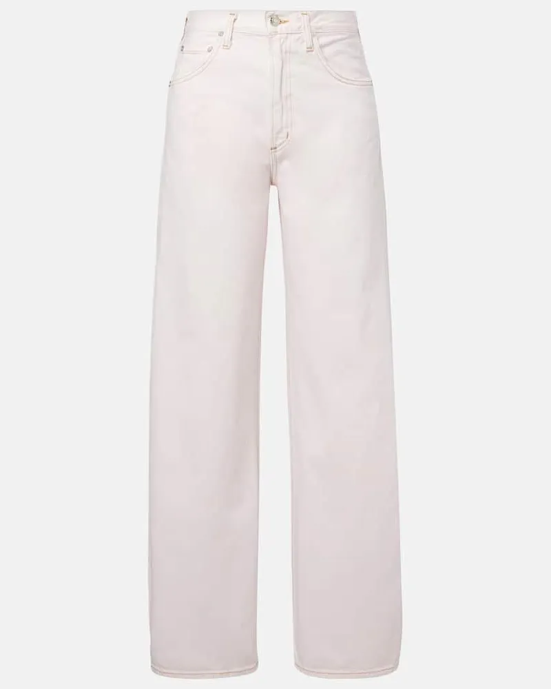 AGOLDE Mid-Rise Jeans Low Curve Pink