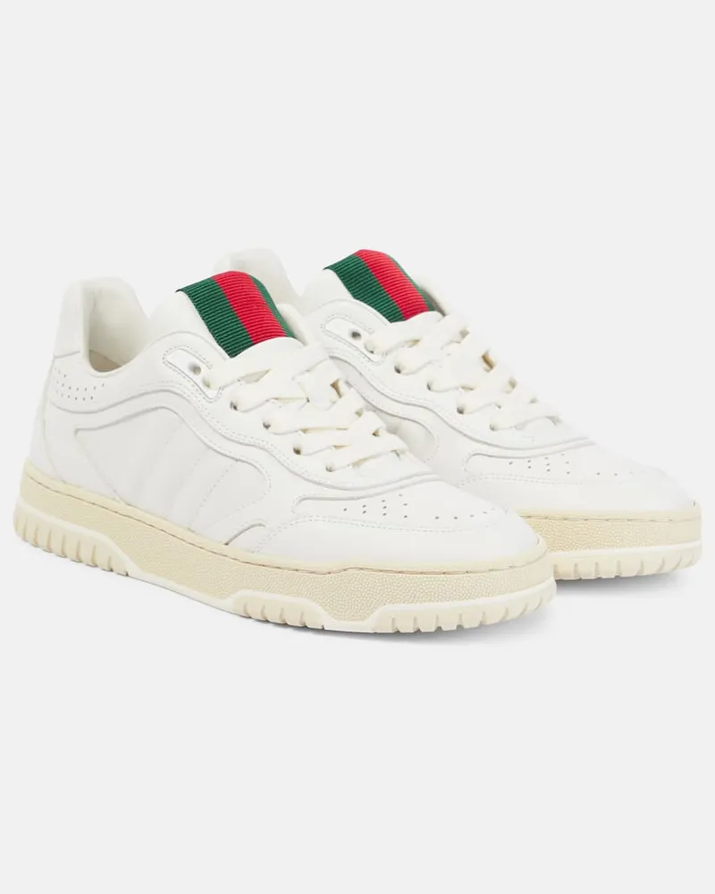 Gucci Sneakers Gucci Re-Web aus Leder Weiß