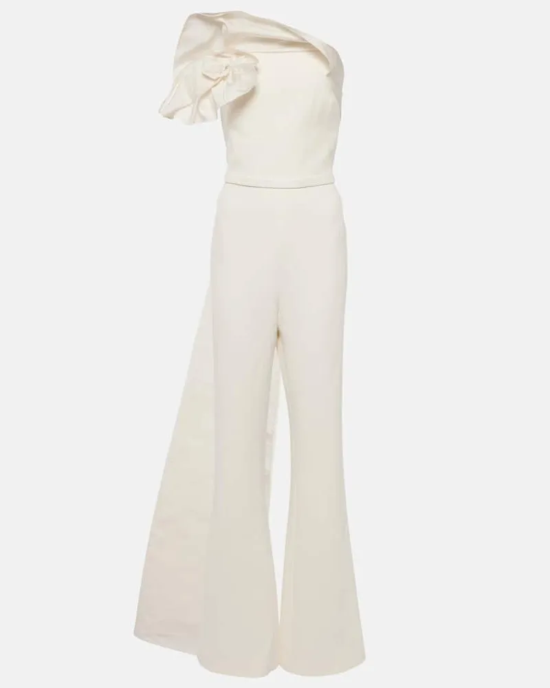 Safiyaa Bridal Jumpsuit Omi aus Crêpe Weiß