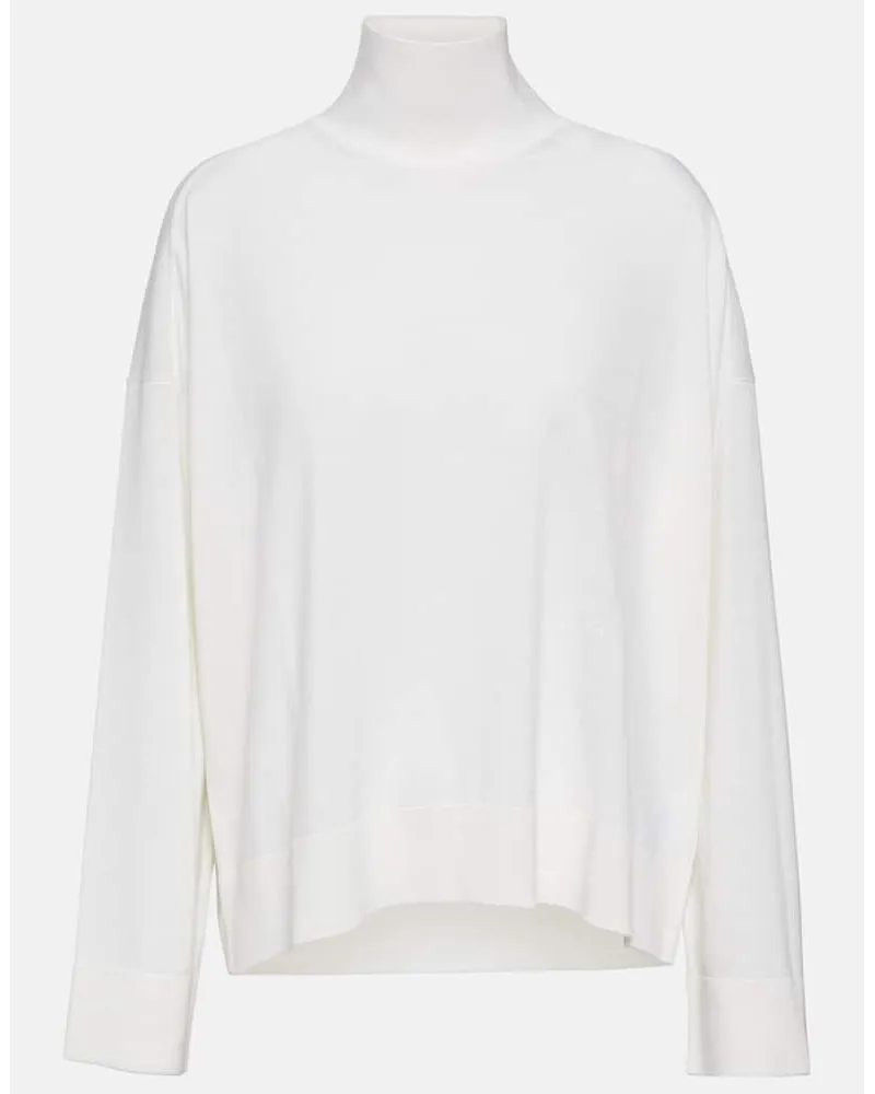 Bottega Veneta Rollkragenpullover aus Wolle Weiss