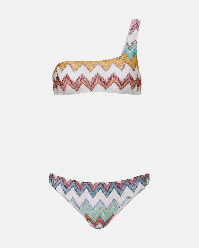 Missoni Bikini Zigzag aus Häkelstrick Multicolor