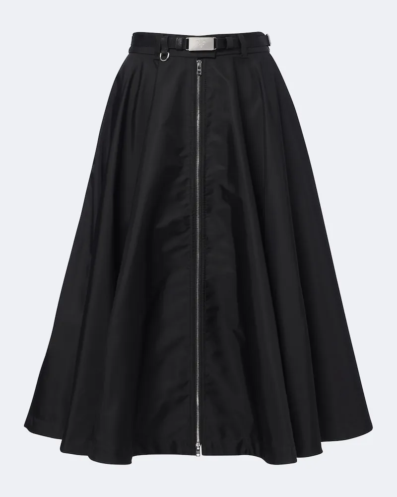 Prada Midirock aus Re-Nylon Schwarz