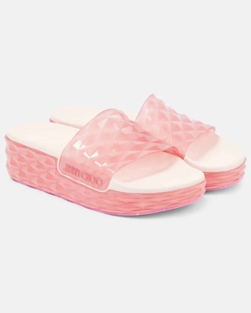 Jimmy Choo Pantoletten Diamond Rosa