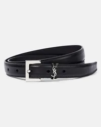 Saint Laurent Guertel Cassandre aus Leder Schwarz