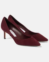 Jimmy Choo Pumps Romy 60 aus Veloursleder Burgund