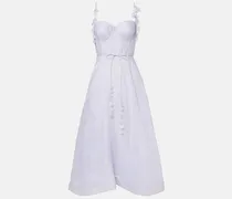 Midikleid Natura aus Leinen und Seide
