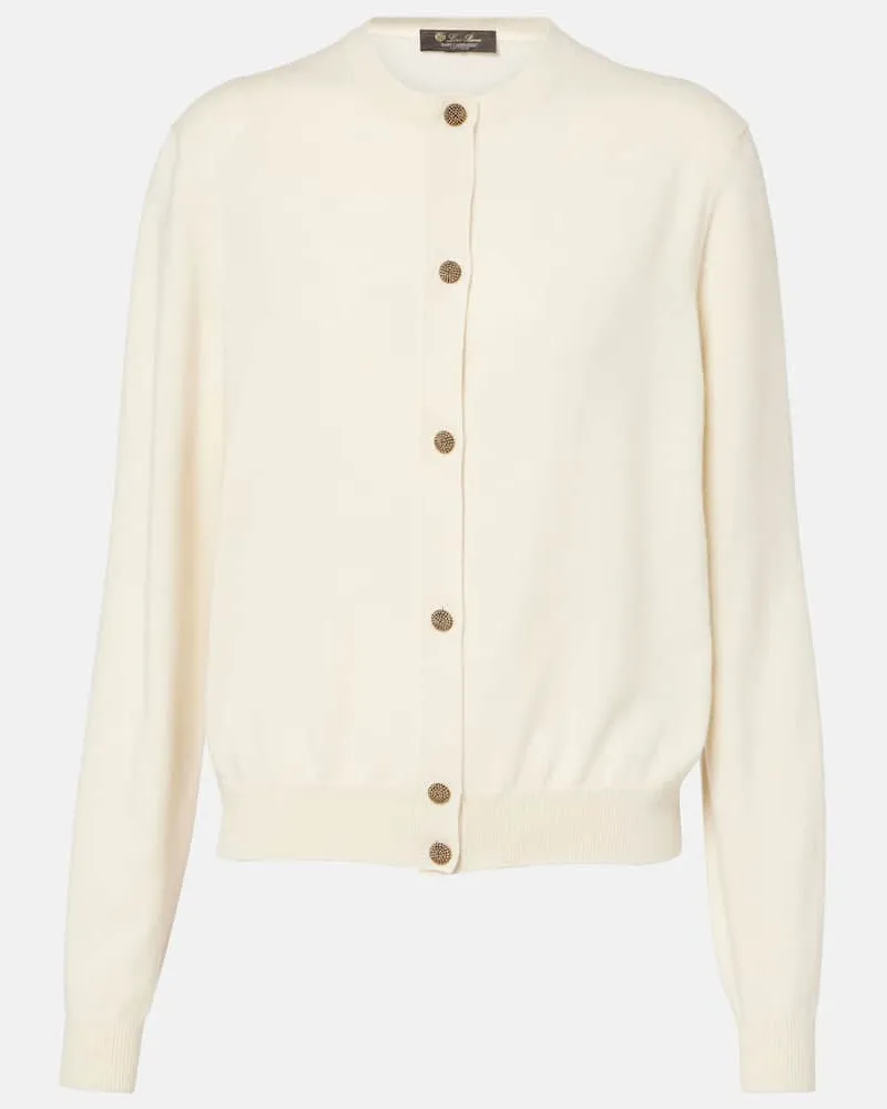 Loro Piana Cardigan aus Kaschmir Weiß