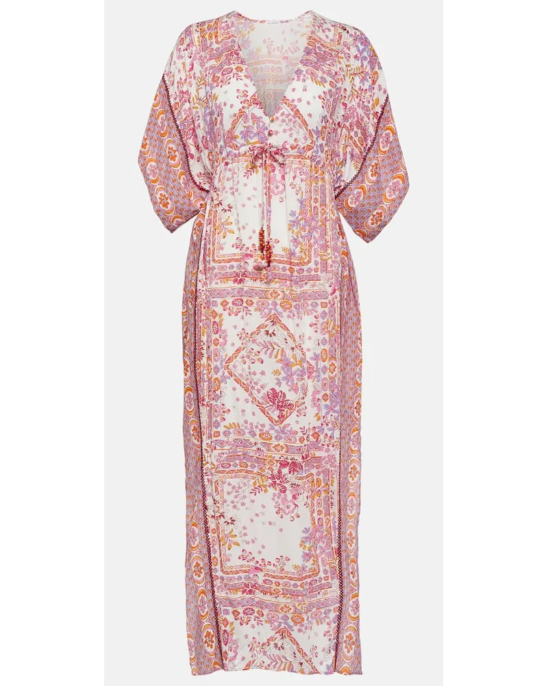 Poupette St Barth Bedruckter Kaftan Amaya Pink