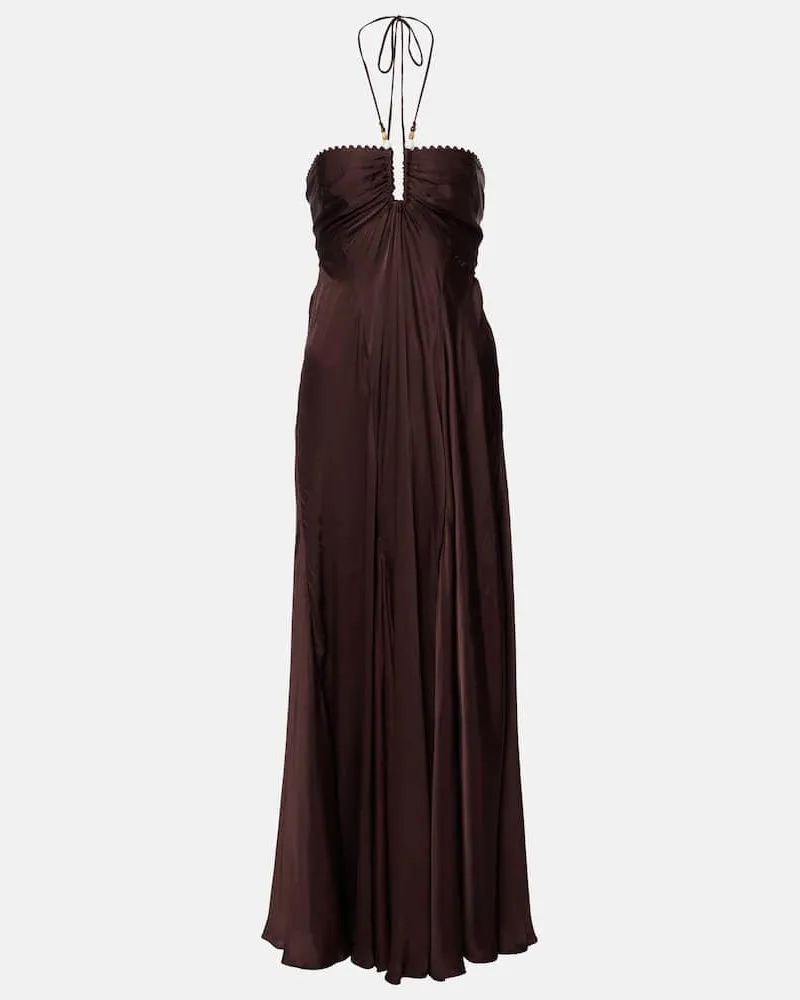 Poupette St Barth Verziertes Maxikleid Carla Braun
