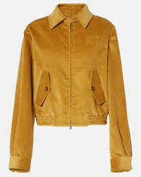 Miu Miu Cropped-Blouson aus Cord Braun