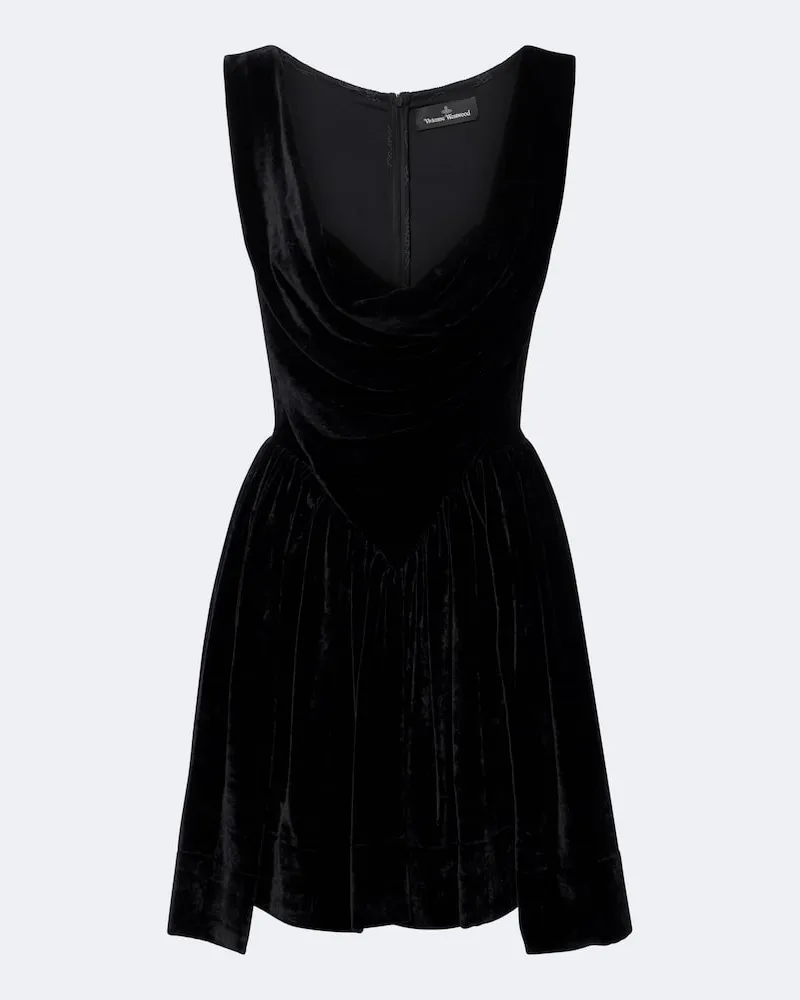 Vivienne Westwood Minikleid Sunday aus Samt Schwarz