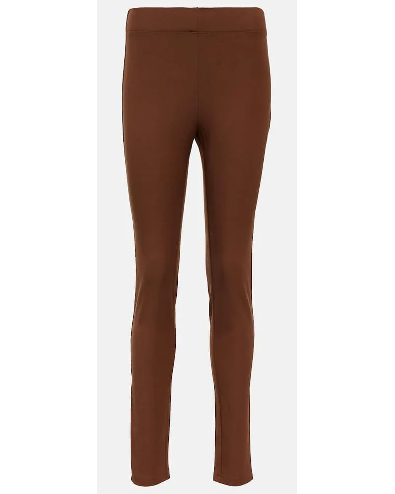 Joseph Mid-Rise Leggings aus Gabardine Braun